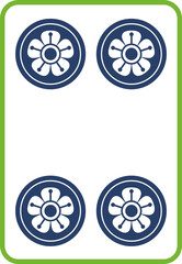 線画 北 麻雀牌 牌 イラスト アイコン Wall Mural 至 岡野