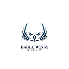 Fototapeta premium Eagle Wings Logo Design Template Flat Style Vector