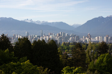 Vancouver skyline shot from Queen Elizabeth Park