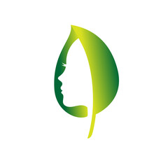 beauty leaf logo - obrazy, fototapety, plakaty