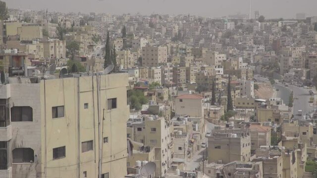 Amman the capital of Jordan cityscape from the historic part of the city