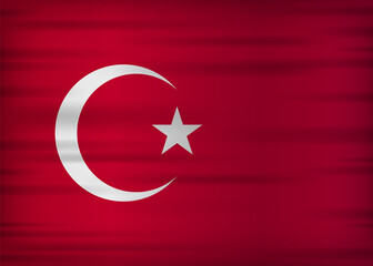 Turkey flag realistic flag. Made in Turkey. Vector illustration.
