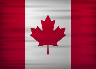 Canada flag realistic flag. Made in Canada. Vector illustration.
