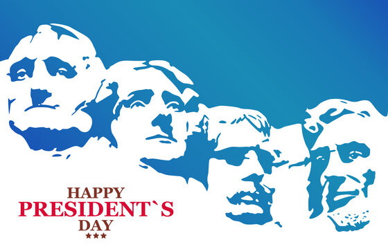 Banner Happy Presidents day in United States.Patriotic background for Presidents Day in America