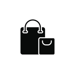 Shopping bag icon. Simple solid style for web template and app. Shop, basket, cart, store, online, purchase, buy, retail, vector illustration design on white background. EPS 10
