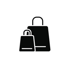 Shopping bag icon. Simple solid style for web template and app. Shop, basket, cart, store, online, purchase, buy, retail, vector illustration design on white background. EPS 10