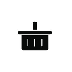 Shopping basket icon. Simple solid style for web template and app. Shop, cart, bag, store, online, purchase, buy, retail, vector illustration design on white background. EPS 10