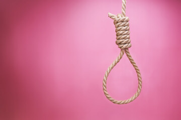 gallows on pink background
