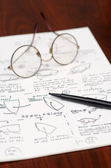 Notes Drawings Pencil And Glasses