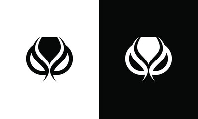 Modern black glass of wine. Elegant icon, symbol, logo alcohol. For the menu, bar, restaurant, wine list. Minimal.