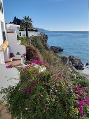 View from the charming small town of Nerja in Andalusia, Spain.