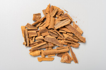 top view herb RouGui or Cinnamomi Cortex or Cassia Bark