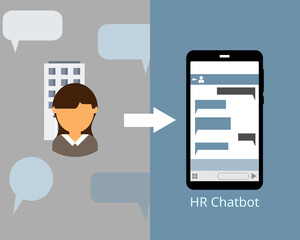 Custom HR chatbot for automatically answers your employee queries vector