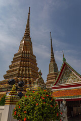 Fototapeta premium Famous temple in Bangkok Thailand (Wat Pho or Wat Phra Chetuphon Wimonmangklararam)
