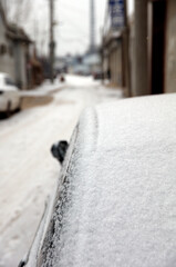 Snow in the countryside