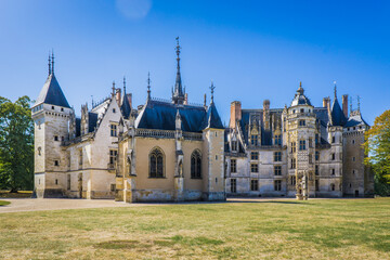 The beautiful Meillant castle in the Berry region (France). This castle part medievalpart gothic is...
