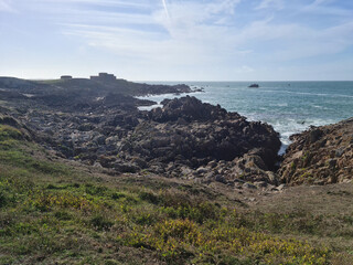 Fototapeta premium Guernsey Channel Islands, Fort Hommet