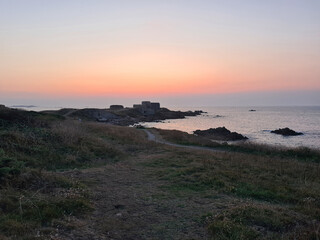 Guernsey Channel Islands, Fort Hommet Sunset