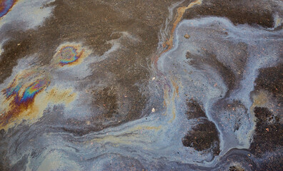 Abstract background with oil stain of oil products.