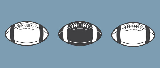 American Football Collection. Ball. Sport. Vector Illustration