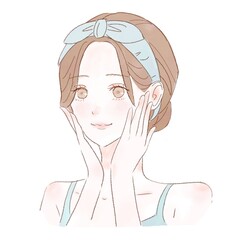 スキンケア　女性　洗顔