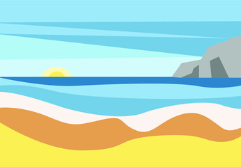 Fototapeta na wymiar illustration of abstract shore, background