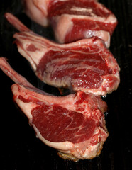 Meat baking on grill close up cooking modern high quality prints greek traditional food style