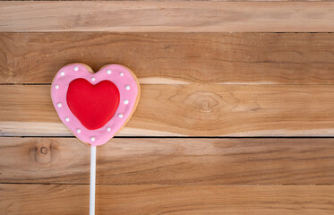 cookies on a wooden background.