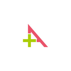Obraz premium plus medical arrow simple geometric logo vector