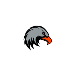Vector illustration of head eagle icon