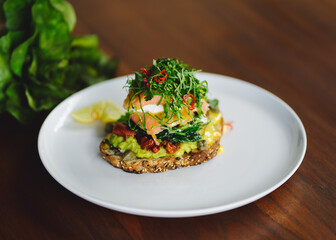 Salmon avocado toast
