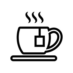 cup hot tea icon vector
