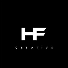 HF Letter Initial Logo Design Template Vector Illustration