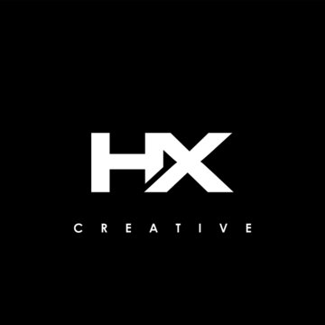 HX Letter Initial Logo Design Template Vector Illustration