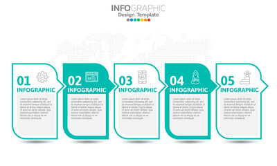 Infographics for business concept with icons and options or steps.