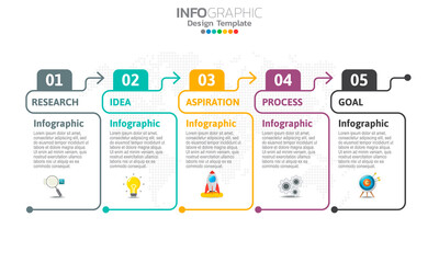 Infographics for business concept with icons and options or steps.