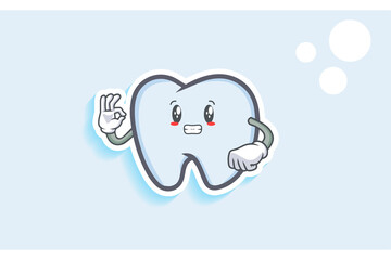 ANXIOUS, ANXIOUSLY, ANXIOUSNESS Face Emotion. Nice Hand Gesture. Tooth Cartoon Drawing Mascot Illustration.