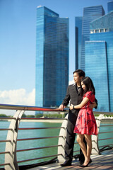 Couple with The City Background