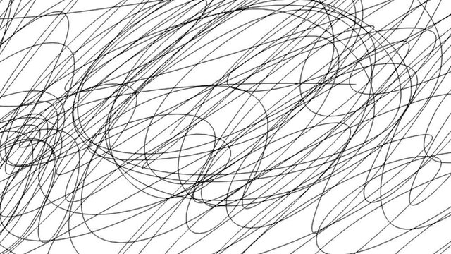 Doodle on a white background, chaotic line. abstract background.