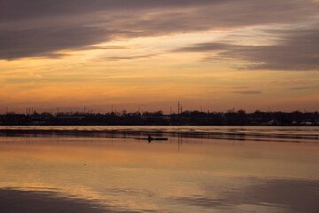 sunset on the river