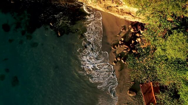 small beach off the coast of the Caribbean island Saint Lucia.