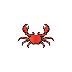 Crab vector logo icon illustration design company symbol