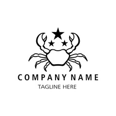 Crab vector logo icon illustration design company symbol