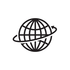 globe icon symbol sign vector