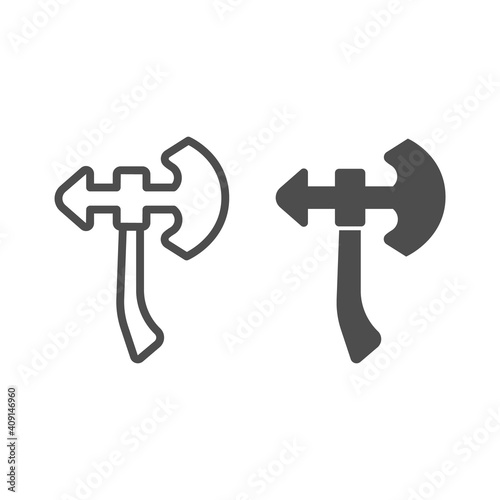 Medieval Ax Line And Solid Icon Fairytale Concept Double Sided Ax Silhouette Sign On White Background Axe Weapon Icon In Outline Style For Mobile Concept And Web Design Vector Graphics Wall Mural Sabuhinovruzov Medieval Ax Line And Solid Icon Fairytale Concept Double Sided Ax Silhouette Sign On White Background Axe Weapon Icon In Outline Style For Mobile Concept And Web Design Vector Graphics Wall Mural Sabuhinovruzov