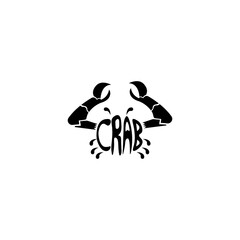 Crab vector logo icon illustration design company symbol