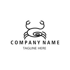 Crab vector logo icon illustration design company symbol