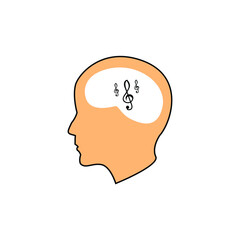 images in people's minds in a flat, isolated and trendy style. Picture background in people's mind for your website design logo, app, UI. Vector icon illustration, EPS10.