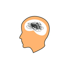 images in people's minds in a flat, isolated and trendy style. Picture background in people's mind for your website design logo, app, UI. Vector icon illustration, EPS10.