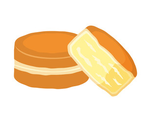 大判焼きのベクターイラスト　今川焼